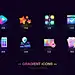 Gradient icons illustration ui app design icon gradient