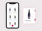 Wine App wine bottle wine interaction design pink ixd ux white ui  ux app ios ui