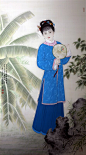 俏美的红楼梦主题人物工笔绘画作品|中国元素网