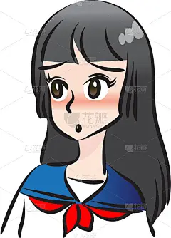 矢量卡通女孩表情包