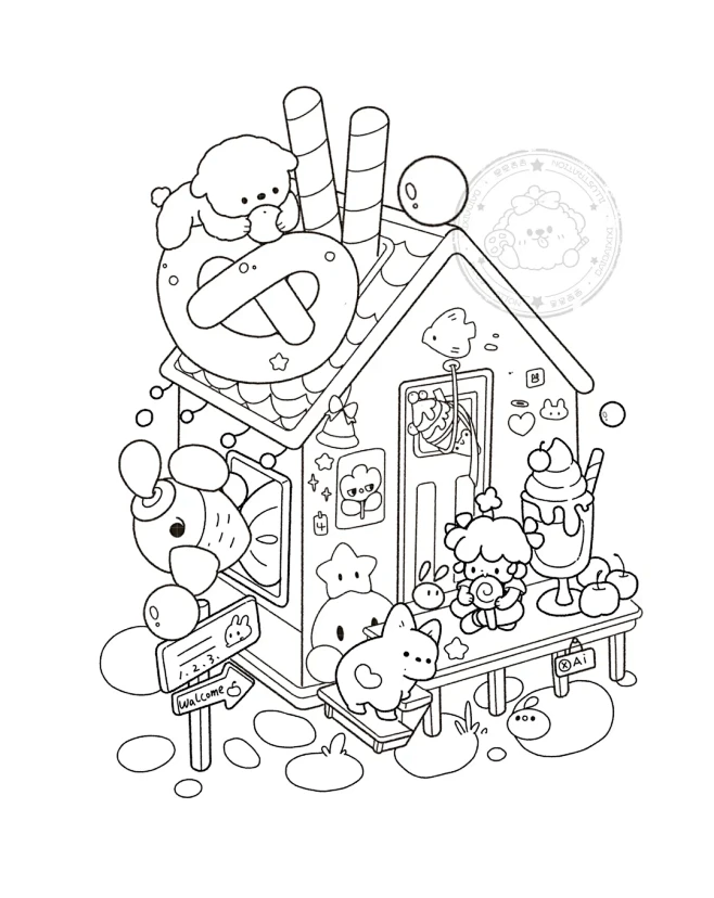 线稿|小场景插画合集