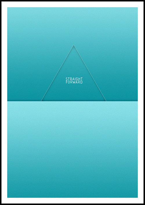 以三角形为元素创作的海报