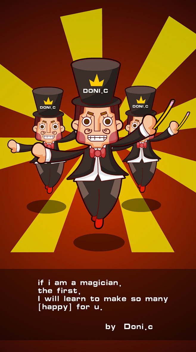 doni  的插画 假如我是一个魔术师