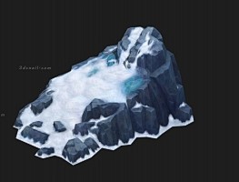 雪地石头45，冰锥，冰窟，冰封，雪地山石，冰雪山体，雪地场景，山石组件