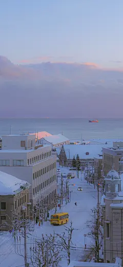 北海道雪景 手机壁纸 背景图