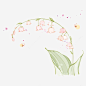 粉色兰花矢量图png免抠素材_新图网 https://ixintu.com 手绘植物 兰花 粉色 绿色叶子 背景装饰 小清新