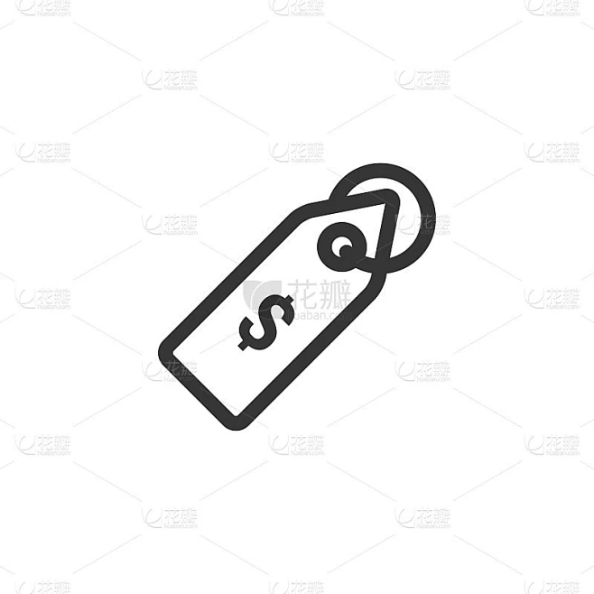 价格标签图标矢量插图素材-花瓣网