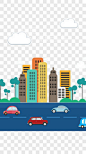 城市交通扁平化效果元素PNG图片➤来自 PNG搜索网 pngss.com 免费免扣png素材下载！