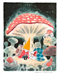 法国插画家 Amélie Fléchais 儿童绘本插图，每一张构图用色都非常出色 ​~ ​​​​
