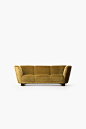 Sofa : Large curved sofa in green/yellow velvet Produced in Denmark Dark stained oak, original velvet fabric Excellent vintage condition, with minor signs of usage 1930’s Mid century, Scandinavia Dimensio…