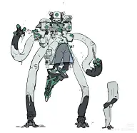 科幻人物、人形机甲和枪械