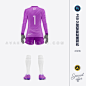 14480服装品牌VI贴图女子足球服运动服守门员服智能PS样机PSD模板