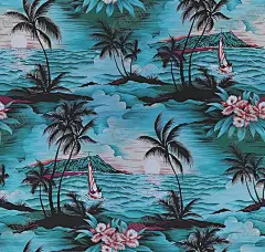 椰树 【酷图网】椰树,数码印花,手绘树,太阳,日出