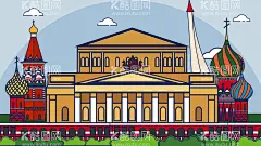 城市地标建筑插画手绘  - 源文件下载【酷图网】城市,地标,建筑,插画,手绘