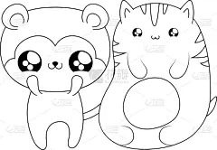 猴子,可爱的,猫,可爱,创造力,自然,动物园,概念,野生动物,收集