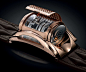 La Cote des Montres : La montre Parmigiani Fleurier Bugatti Type 370 Révélation - Son design est basé sur la calandre de la Bugatti Veyron avec sa structure d’alvéoles en losanges serrés