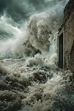 春汛大水自然灾害图片