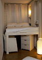 Multifunction Small Room Decoration Ideas, Pure White Mobile Bed by Espace Loggia | Modern Furniture Design Idea: 