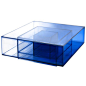 Blue Glass Clear Transition Color Coffee Table by Studio Buzao Customizable For Sale at 1stdibs