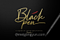新鲜独特风格的手工制作的英文字体 Black Pen Script Free Demo :  