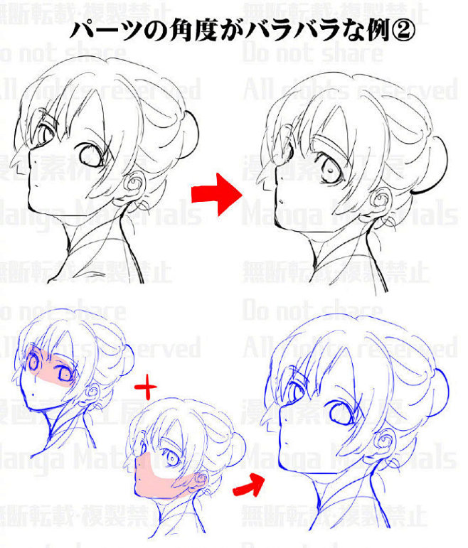 #资源君# 【新手学画】脸部脖子绘画参考...
