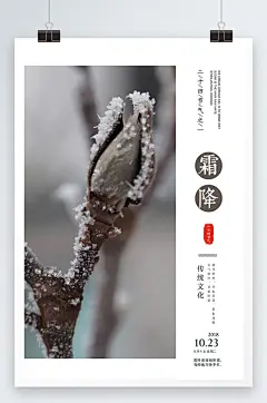 二十四节气文化寒露海报设计