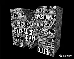 如何用简单的文字做创意【文字图形法】 : 一般海报都有主题文字，我们只需要将主题文字，有规律的排列约束在一个图形内，这样简单的文字也可以很有表现力，如