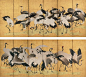 石田幽汀　Yutei Ishida Flock of Cranes