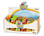 VP BUBBLE CAR WITH THEME DISPLAYX24 : Bubble cars with different themes : firemen truck, ambulance, tow truck, cement mixer, pickup, dump truck...Easy to be taken by small hands. Very resistant