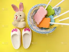 糖果,小的,棒棒糖,特写,泰迪熊,篮子,鞋子,女婴,婴儿期,贺卡