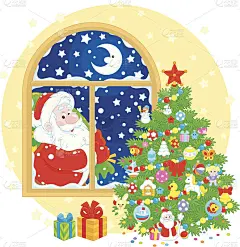 圣诞老人和圣诞树