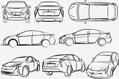 小轿车插图免抠素材_新图网 https://ixintu.com 小轿车 车