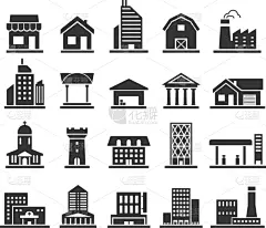 建筑业,外立面,城镇,计算机图标,住房,商务,现代,窗户,建造物
