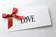 白色背景,艾滋病警示丝带,情人节卡,可爱的,贺卡,背景分离,信函,简单,床单,背景