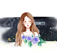 星空背景头像一组 | 木子舟Amie - 原创作品 - 涂鸦王国插画