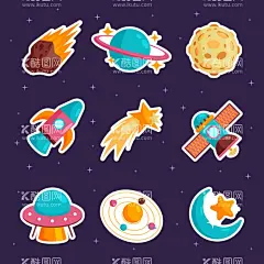 卡通星球  - 源文件下载【酷图网】宇宙,星球,卡通星球,行星,卡通行星,星球插画,星球矢量,流星,彗星,航天元素,宇宙素材,