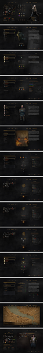 THE WITCHER 3: THE UI VISUAL ART : From April 2013 and over 2 1/2 years I worked as a UI ARTIST for the video game company CD PROJEKT RED in Warsaw - Poland, for the renowned and beautiful title THE WITCHER 3: THE WILD HUNT and as well for the title CYBER