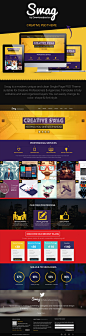 Swag - FREE Parallax PSD Download : Friends Today we are giving away Swag Creative PSD Theme. Swag is a modern, unique and clean Single Page PSD Theme suitable for Creative Professionals & Agencies, Template is fully editable and well organized layers