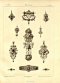  欧洲宫廷古董珠宝设计图稿