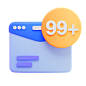 Message Notification 3D Icon