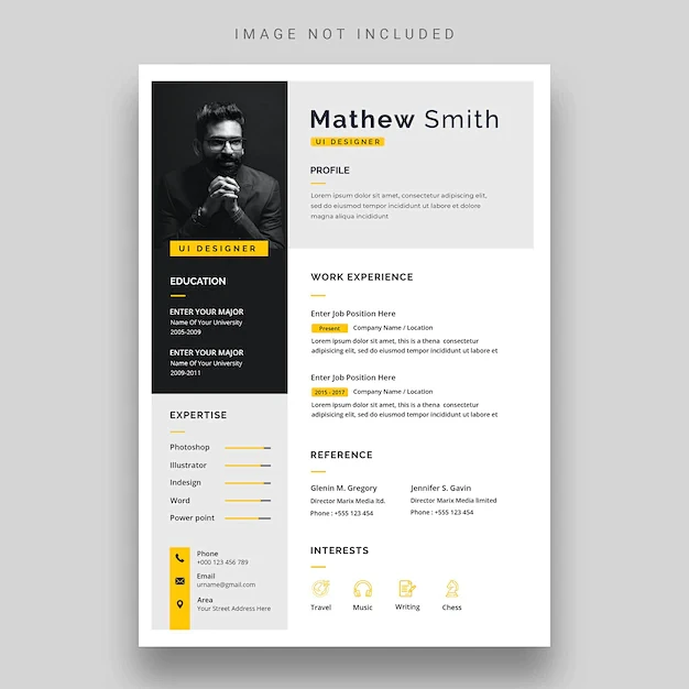 Clean modern resume or cv template图片_简历&作品图片素材-花瓣网