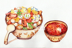 Always_`采集到美食插画