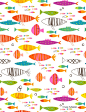 Rainbow Fish pattern by Amy Schimler #壁纸#