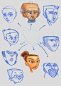 Shape faces : character practice inspired by Youssef Zamani, who is awesome!
