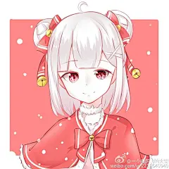 圣诞五黑团头 小乔 好赞~ #背景图# #水彩# #壁纸# #头像# #素描#