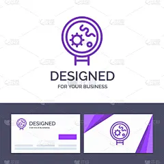 细菌,品牌名称,名片,创造力,模板,生物学,可爱的,健康保健,门诊部,讨论