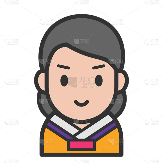 icon-人物头像元素-女人