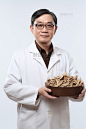 人参片人中黄人参丝制作草药摄影感中药材中医