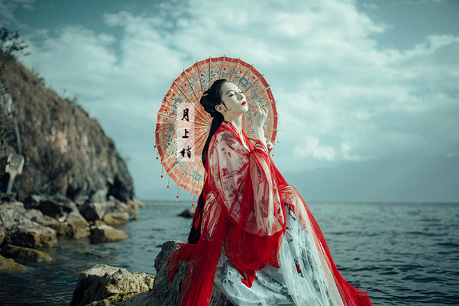 【月上梢】直裾魏晋风广袖交领三件套汉服女...