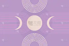 抽象极简的图形波西米亚风格图案背景